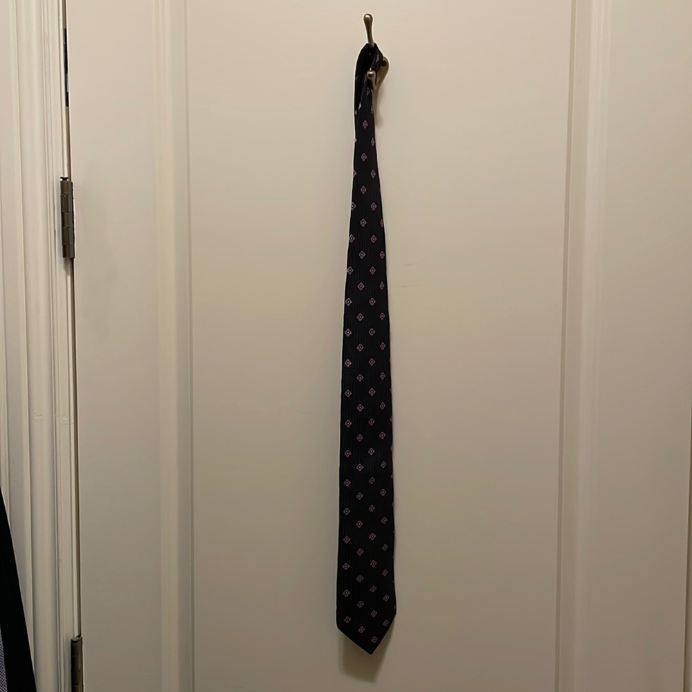 Black and purple floral tie- Nordstrom - great shape